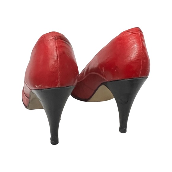 Rosina Ferragamo Schiavone Vintage 70s 80s Size 7 1/2 Heels Leather…Make Offer! - Picture 4 of 5